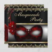 Invitation de partie de mascarade (Devant / Derrière)