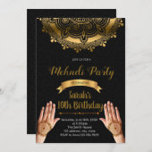 Invitation de partie de Mehndi (Devant / Derrière)