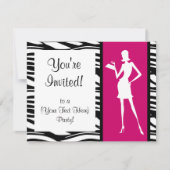 Invitation de partie de mode de roses indien (Devant)