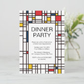 Invitation de partie de Mondrian de Stijl (Debout devant)