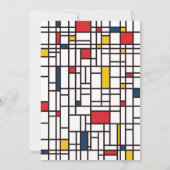 Invitation de partie de Mondrian de Stijl (Dos)