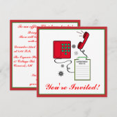 Invitation de partie de Noël : Bureau Médicale ou (Devant / Derrière)