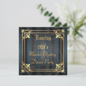 Invitation de partie de noir d'art déco d'années (Debout devant)