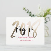 Invitation de partie de nouvelle année d'anneau en (Debout devant)