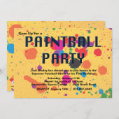 Invitation de partie de Paintball (Devant / Derrière)