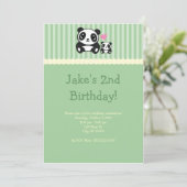 Invitation de partie de panda - vert (Debout devant)