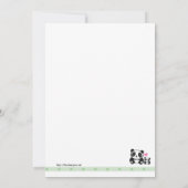 Invitation de partie de panda - vert (Dos)