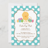 Invitation de partie de Pâques de chasse à oeufs (Devant)
