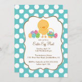 Invitation de partie de Pâques de chasse à oeufs (Devant / Derrière)