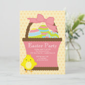 Invitation de partie de Pâques de poussin de (Debout devant)