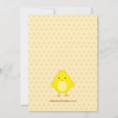 Invitation de partie de Pâques de poussin de (Dos)