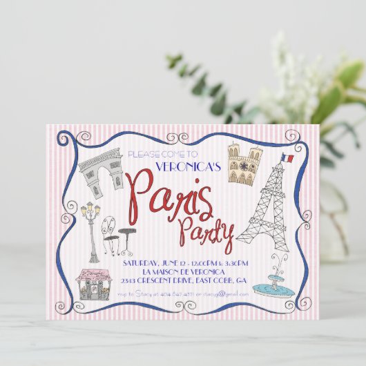 Invitation de partie de Paris (Debout devant)