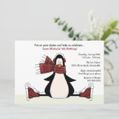 Invitation de partie de patinage de glace (Debout devant)