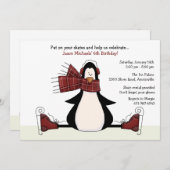 Invitation de partie de patinage de glace (Devant / Derrière)