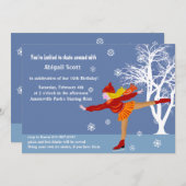 Invitation de partie de patinage de glace de la (Devant / Derrière)