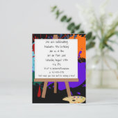 Invitation de partie de peinture de chevalet d'art (Debout devant)