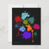 Invitation de partie de peinture de chevalet d'art (Dos)