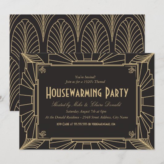 Invitation de partie de pendaison de crémaillère (Devant / Derrière)