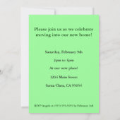 Invitation de partie de pendaison de crémaillère - (Dos)