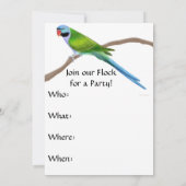 Invitation de partie de perroquet de Birds of a (Dos)