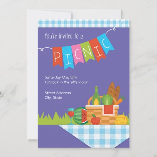 Invitation de partie de pique-nique (Devant)
