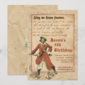 Invitation de partie de pirate (Devant / Derrière)