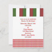 Invitation de partie de pizza (Dos)