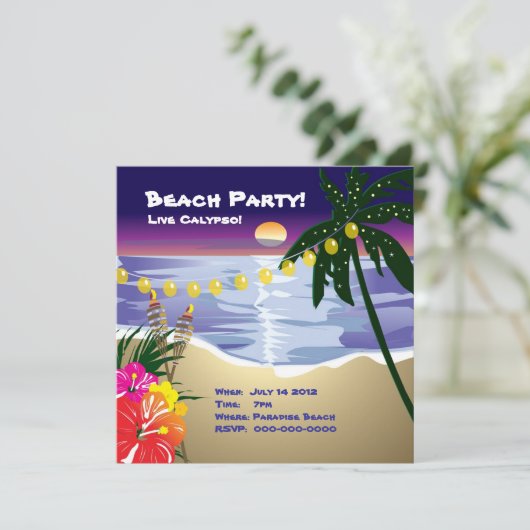 Invitation de partie de plage (Debout devant)