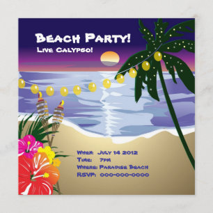 Invitation de partie de plage