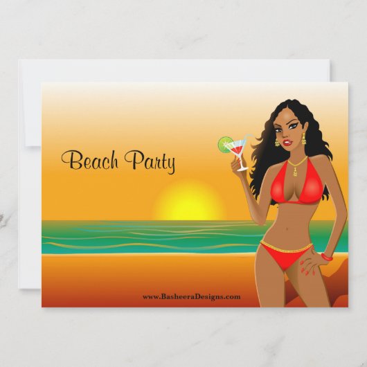 Invitation de partie de plage (Dos)