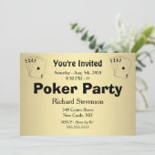 Invitation de partie de poker de texte personnalis (Debout devant)