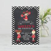 Invitation de partie de pom-pom girl (Debout devant)