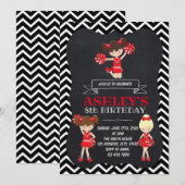 Invitation de partie de pom-pom girl (Devant / Derrière)