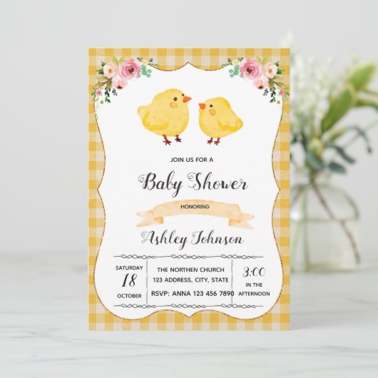 Invitation de partie de poussin (Debout devant)