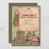 Invitation de partie de princesse et de chevalier (Devant / Derrière)