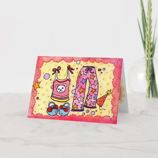 Invitation de partie de pyjama (Devant)