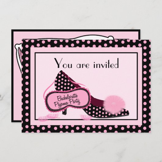 Invitation de partie de pyjama de Bachelorette (Devant / Derrière)