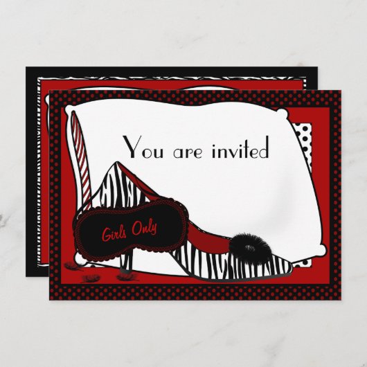 Invitation de partie de pyjama de Bachelorette (Devant / Derrière)