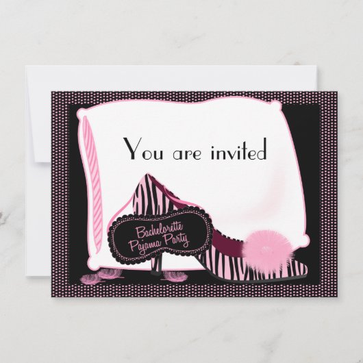 Invitation de partie de pyjama de Bachelorette (Devant)