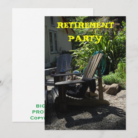 INVITATION DE PARTIE DE RETRAITE (Devant / Derrière)