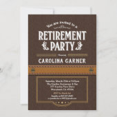 Invitation de partie de retraite. Cuir chic de (Devant)