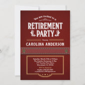 Invitation de partie de retraite. Cuir chic de (Devant)