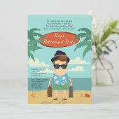 Invitation de partie de retraite de plage (Debout devant)