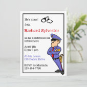 Invitation de partie de retraite de police (Debout devant)