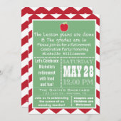 Invitation de partie de retraite de professeur (Devant / Derrière)