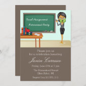 Invitation de partie de retraite de professeur (Devant / Derrière)