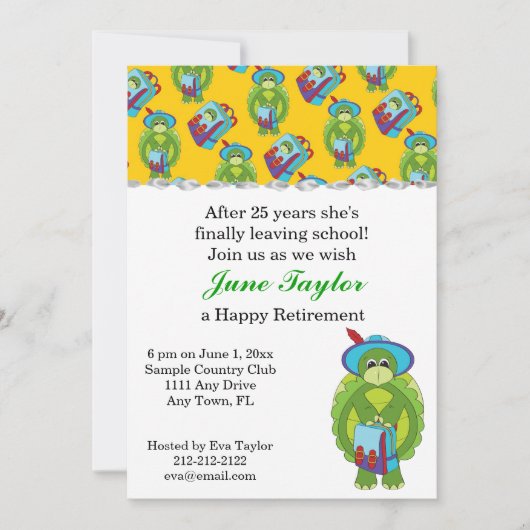 Invitation de partie de retraite de professeurs et (Devant)