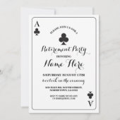 Invitation de partie de retraite de Vegas de carte (Devant)