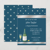 Invitation de partie de retraite d'étoiles de bleu (Devant / Derrière)