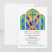 Invitation de partie de retraite en verre souillé (Devant / Derrière)